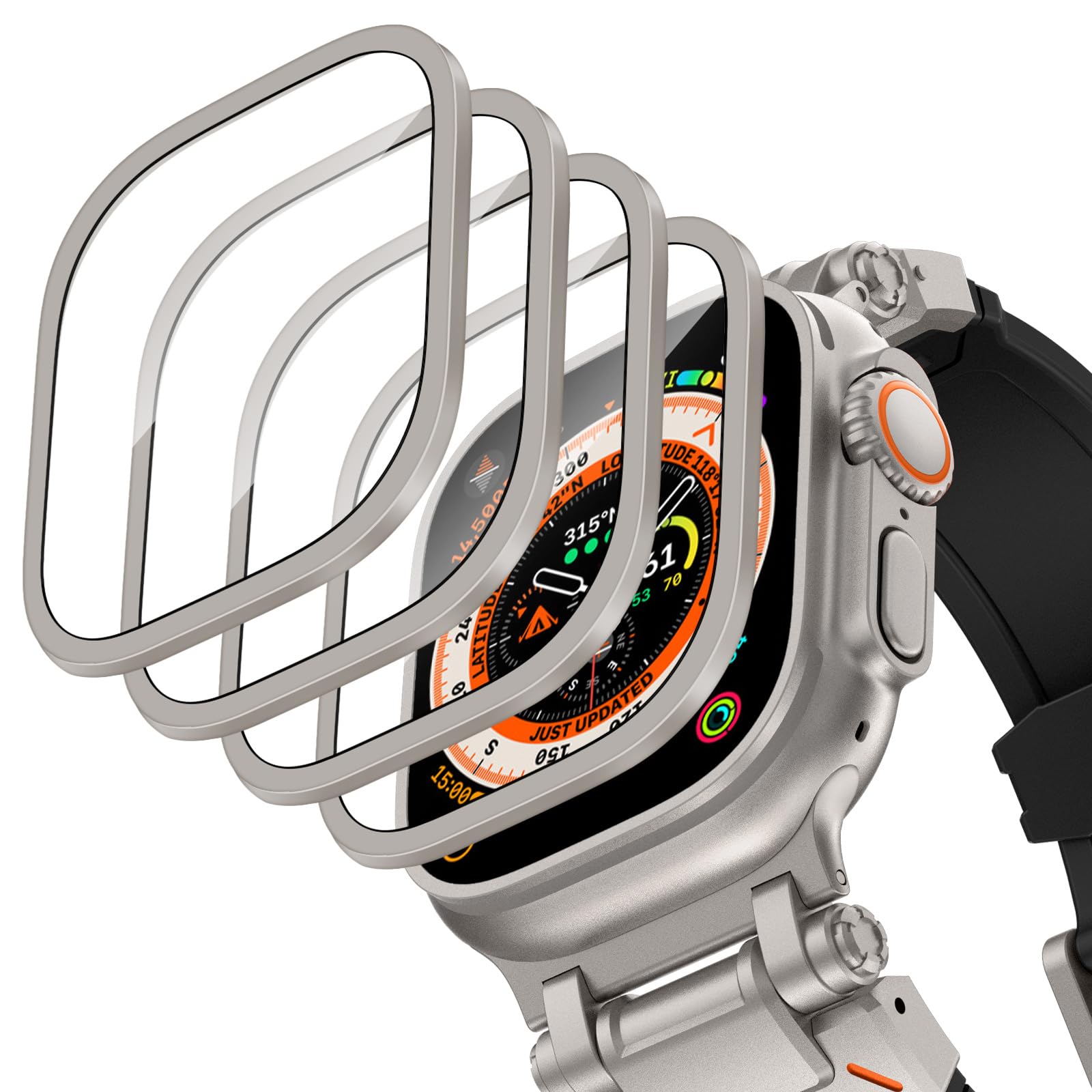 Iwatch Smartwatch - Aluminium Alloy Case+Tempered Glass for Apple