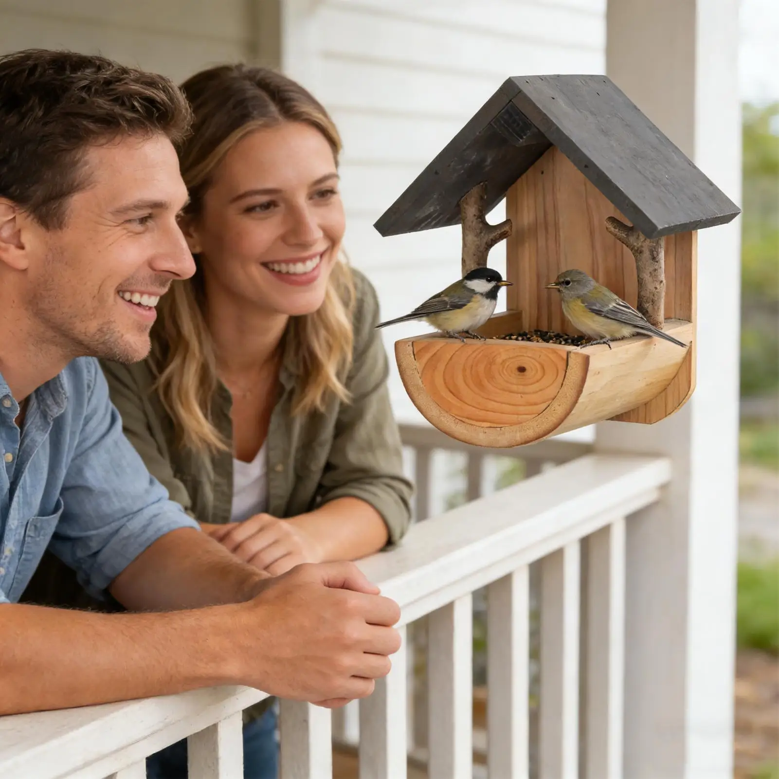 Wall Mount Wooden bird feeder  - Watch Es review and price