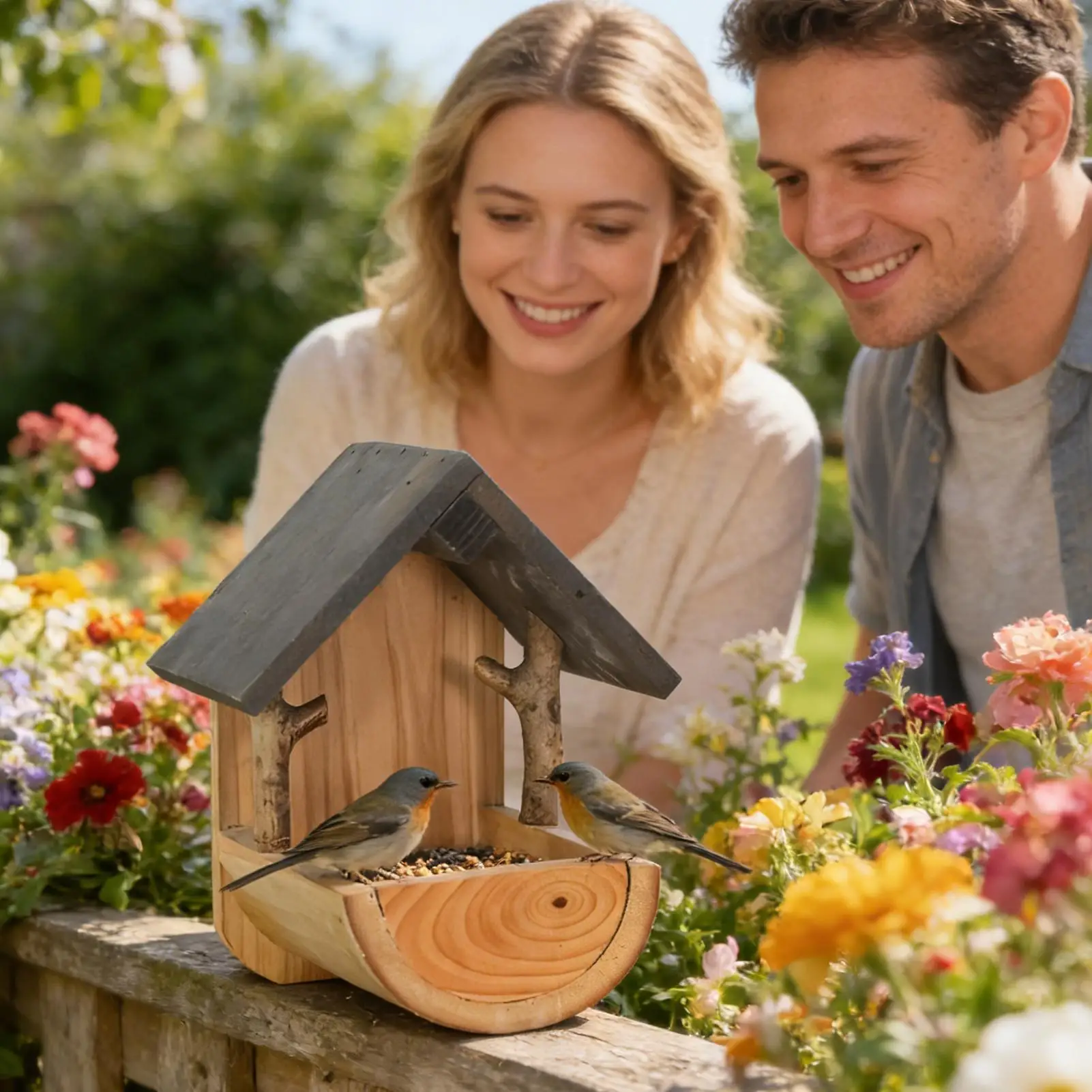 Wall Mount Wooden bird feeder  - Watch Es review and price