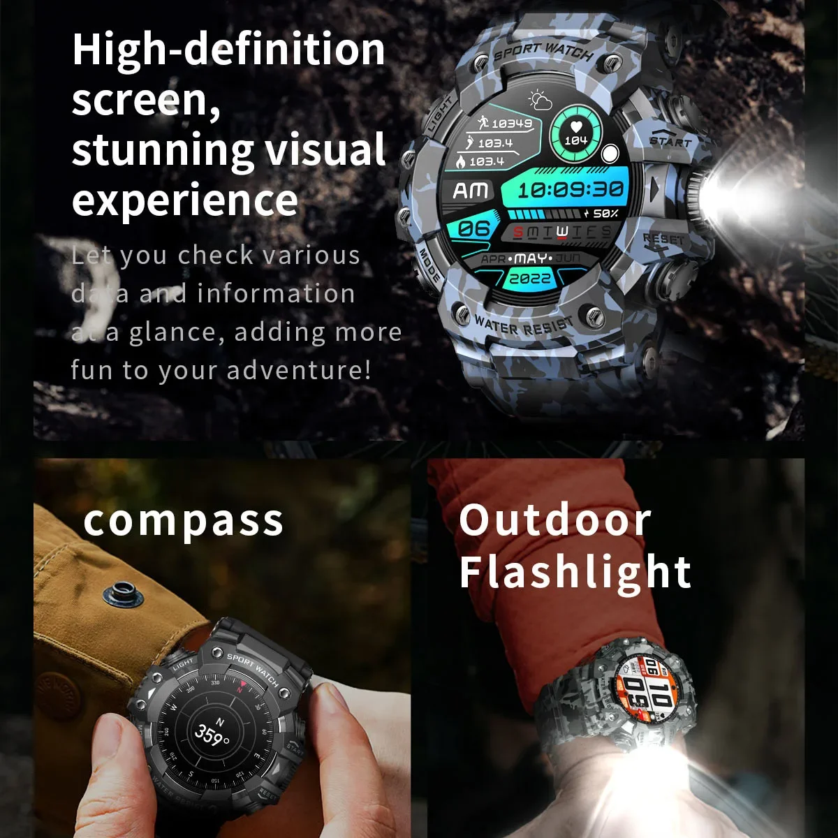 Men's Outdoor Sports Smart Wat - Watch Display Pillow review and price