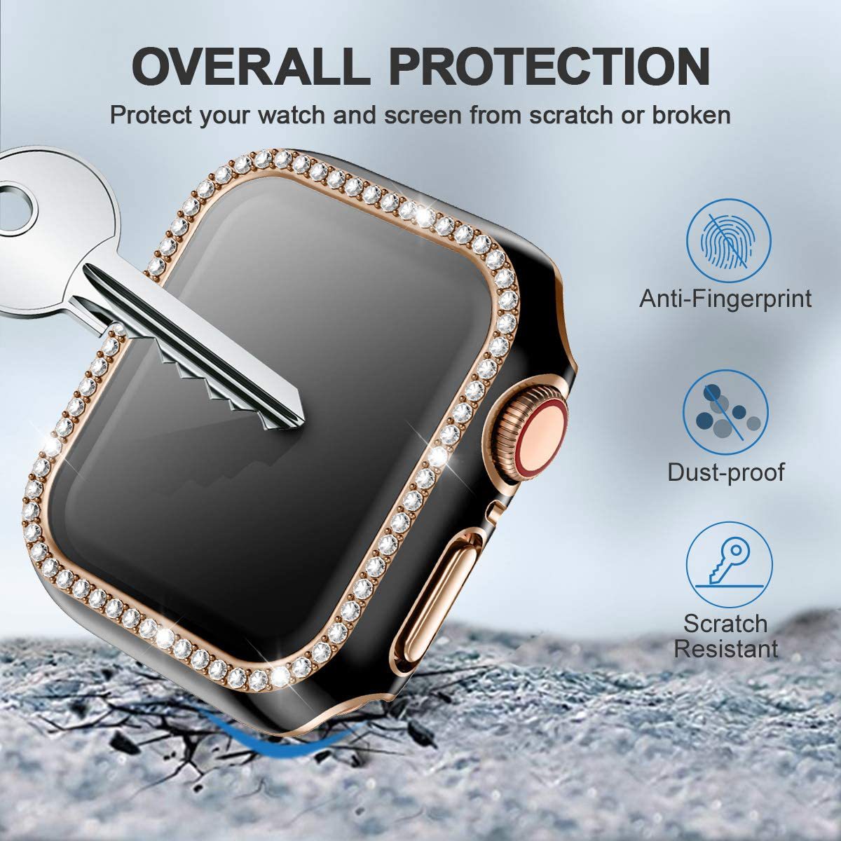 Bling Glass+Cover For Apple Wa - Iwatch Smartwatch Series 7 review and price
