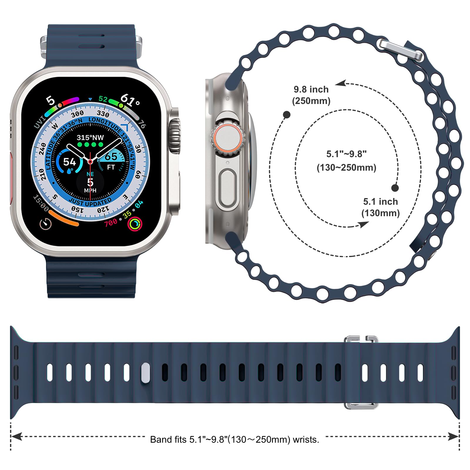 Ocean Band Strap For Apple Wat - Smartwatch Apple Watches For Men review and price