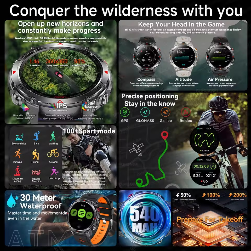 2025New T-Rex 3 Outdoor GPS Sp - Smartwatch Running Watches For Men review and price