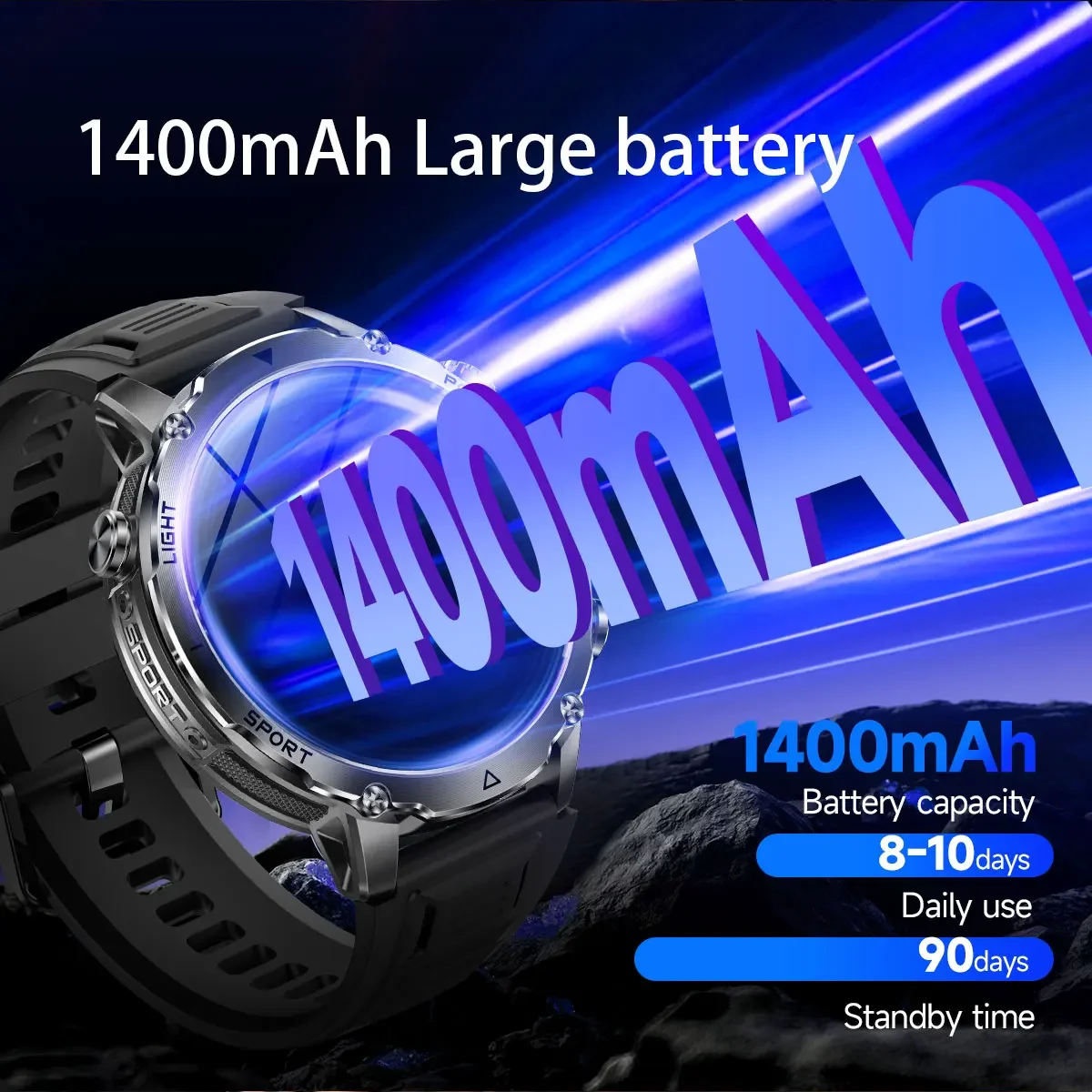 Brand+1400mAh Big Battery Smar - Smartwatch Watches Brands For Men review and price
