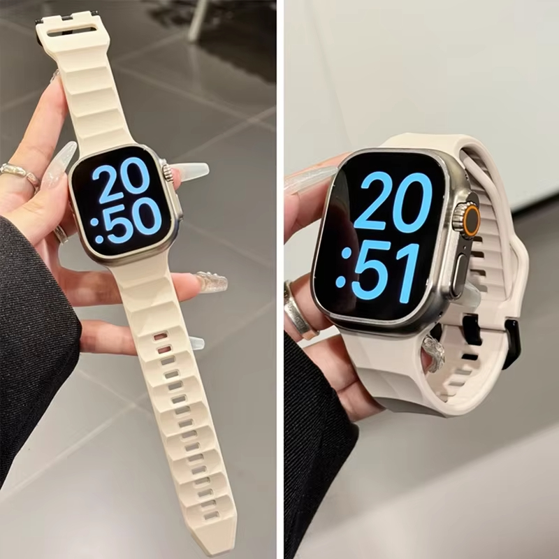 Durable Wavy Silicone Watch St - Smartwatch Apple Watches For Men review and price
