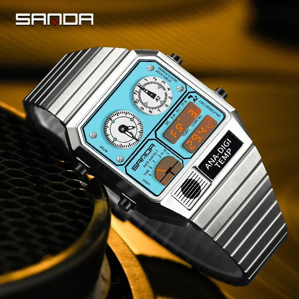 SANDA 3192 Fashion Unisex Watc - Vintage Digital Watch review and price