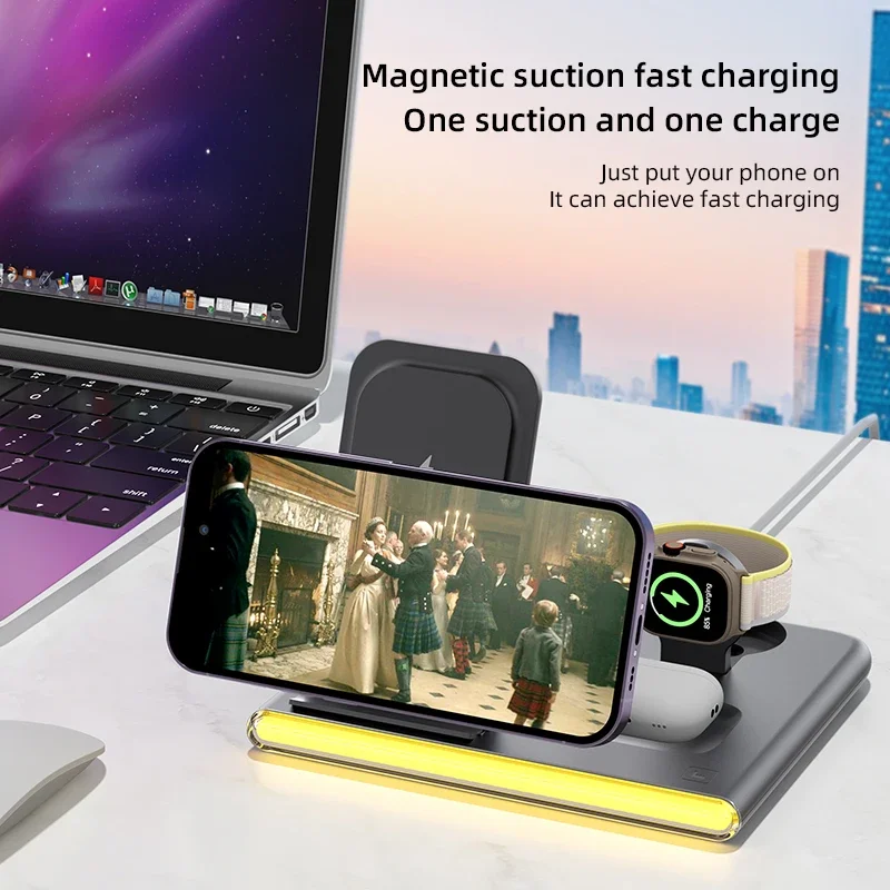 4in1 Foldable Magnetic Wireles - Iwatch Smartwatch review and price