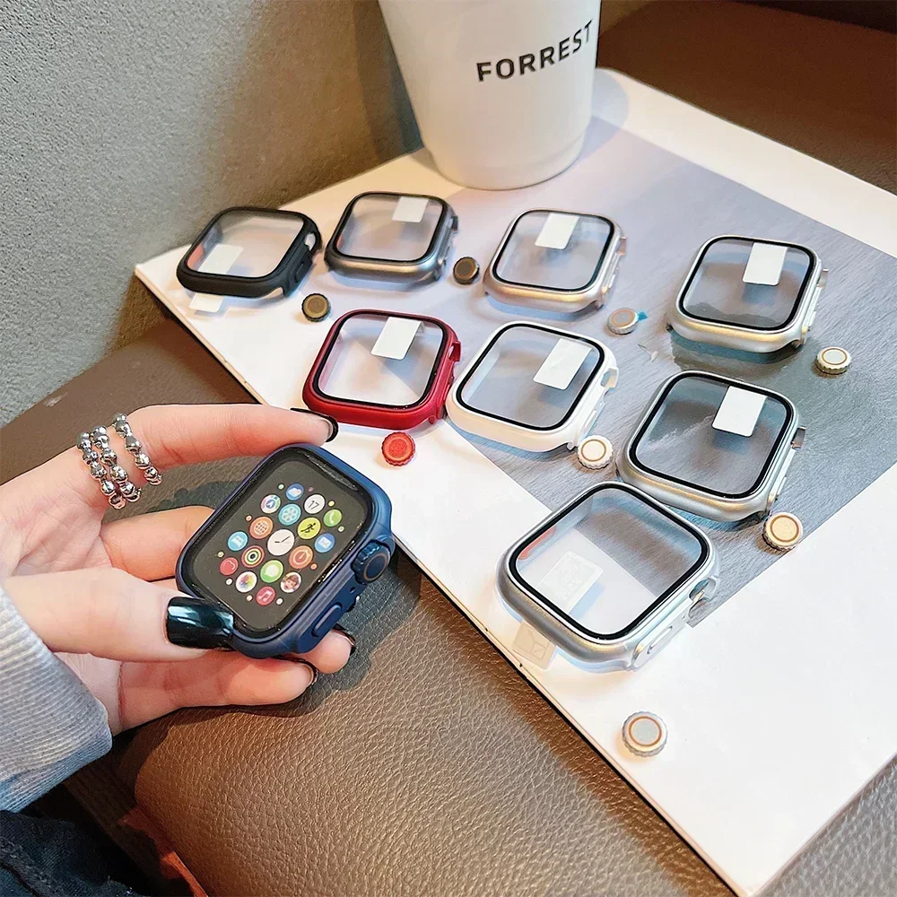 2PCS Tempered Glass+Cover For  - Iwatch Smartwatch Series 7 review and price
