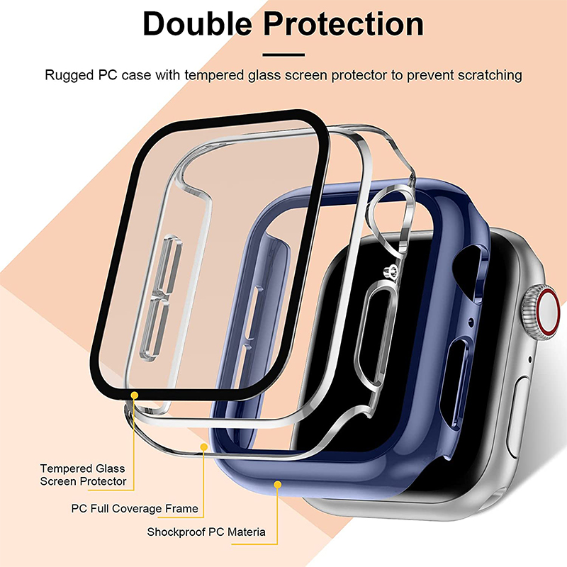 Tempered Glass+cover For Apple - Iwatch Smartwatch Series 7 review and price