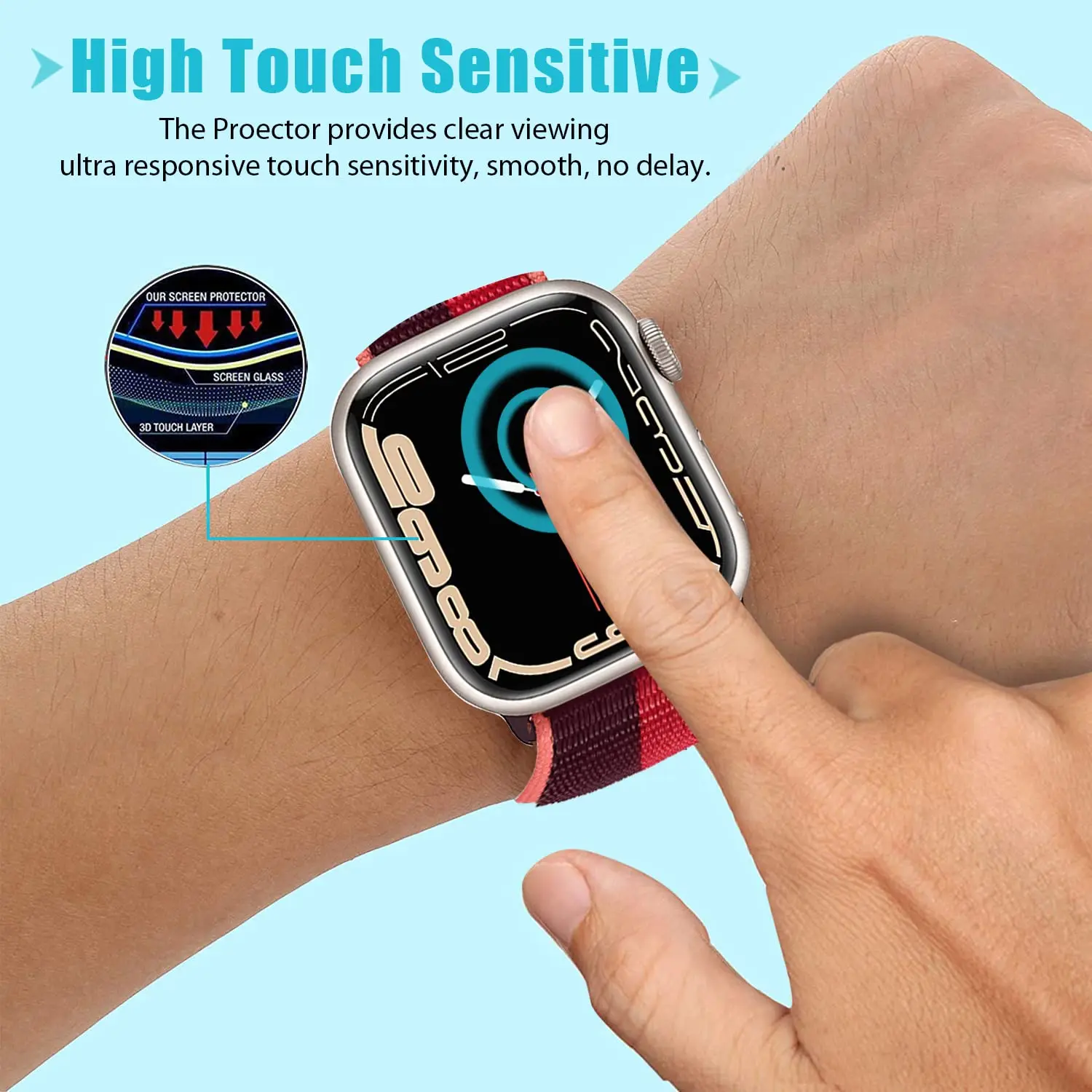 3D Tempered Glass For Apple Wa - Iwatch Smartwatch Series 7 review and price