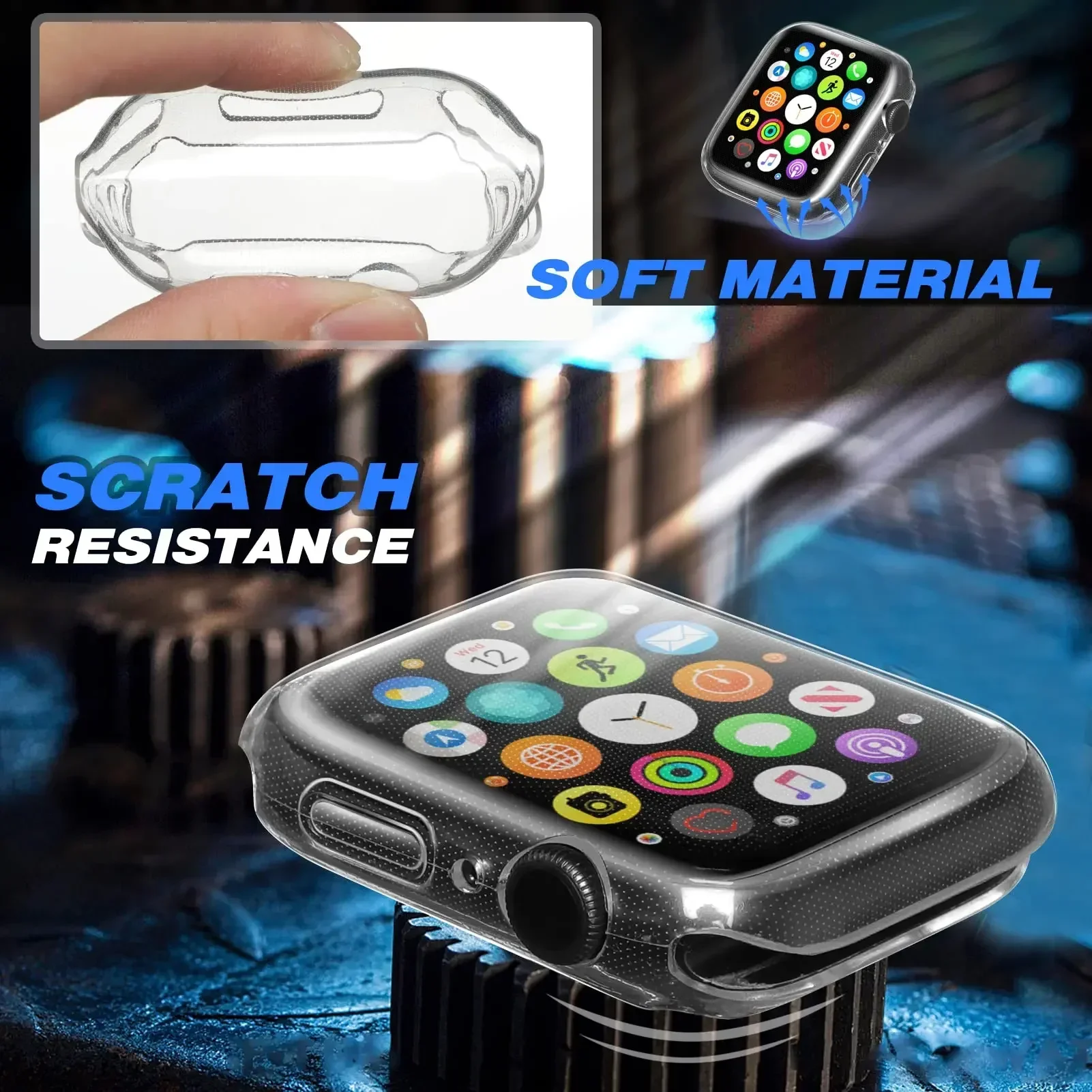 Cover For Apple Watch Case 44m - Iwatch Smartwatch Series 7 review and price