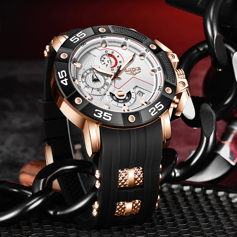 LIGE quartz Top brand luxury w - Smartwatch Watches Brands For Men review and price