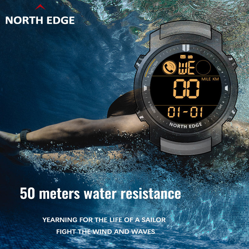 NORTH EDGE Smart Watch Men Hea - Smartwatch Running Watches For Men review and price