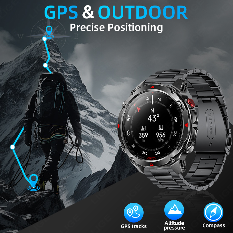 LIGE New Professional GPS Spor - Smartwatch Running Watches For Men review and price