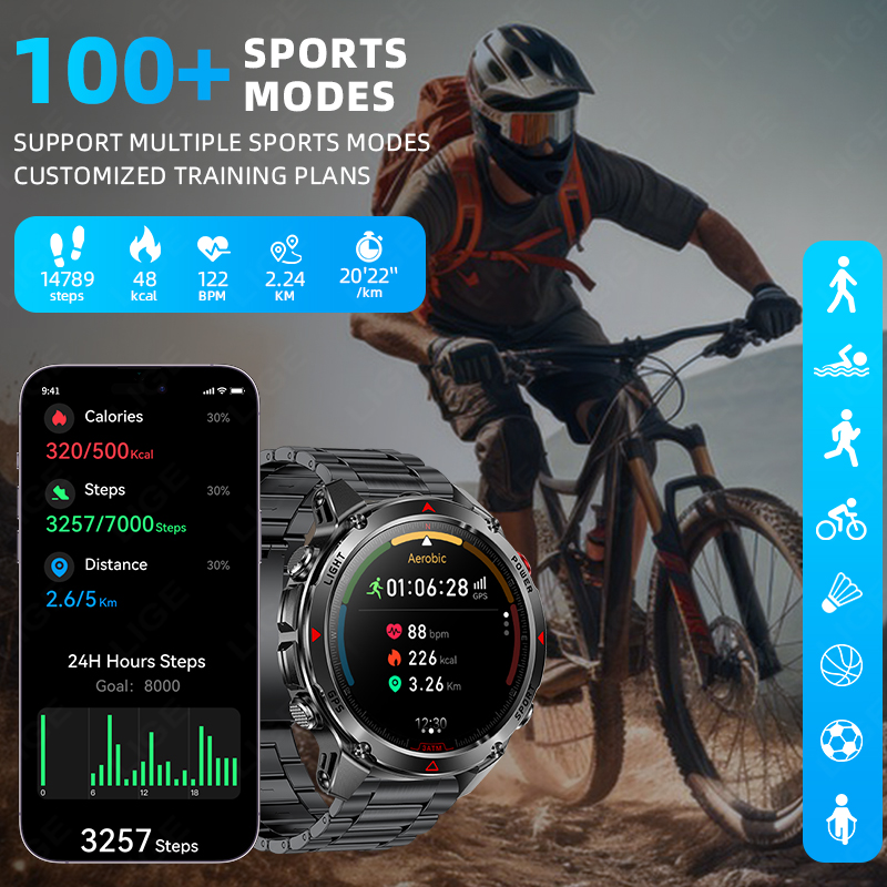 LIGE New Professional GPS Spor - Smartwatch Running Watches For Men review and price