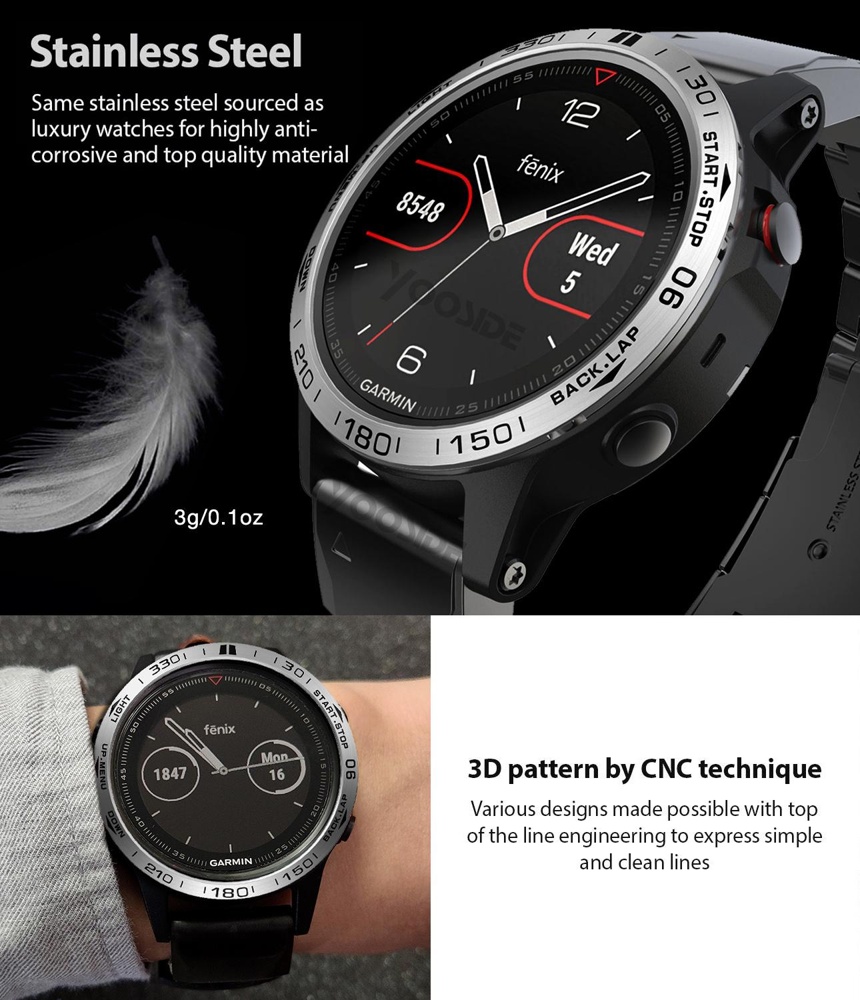 Bezel for Garmin Fenix 7 7X 6  - Xwatch Smartwatch review and price
