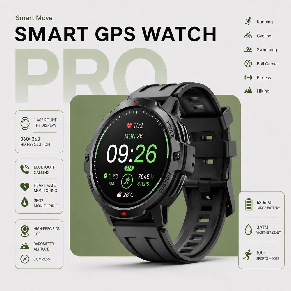 NEW 1.46 Inches Military GPS S - Smartwatch Timex Watches For Women review and price