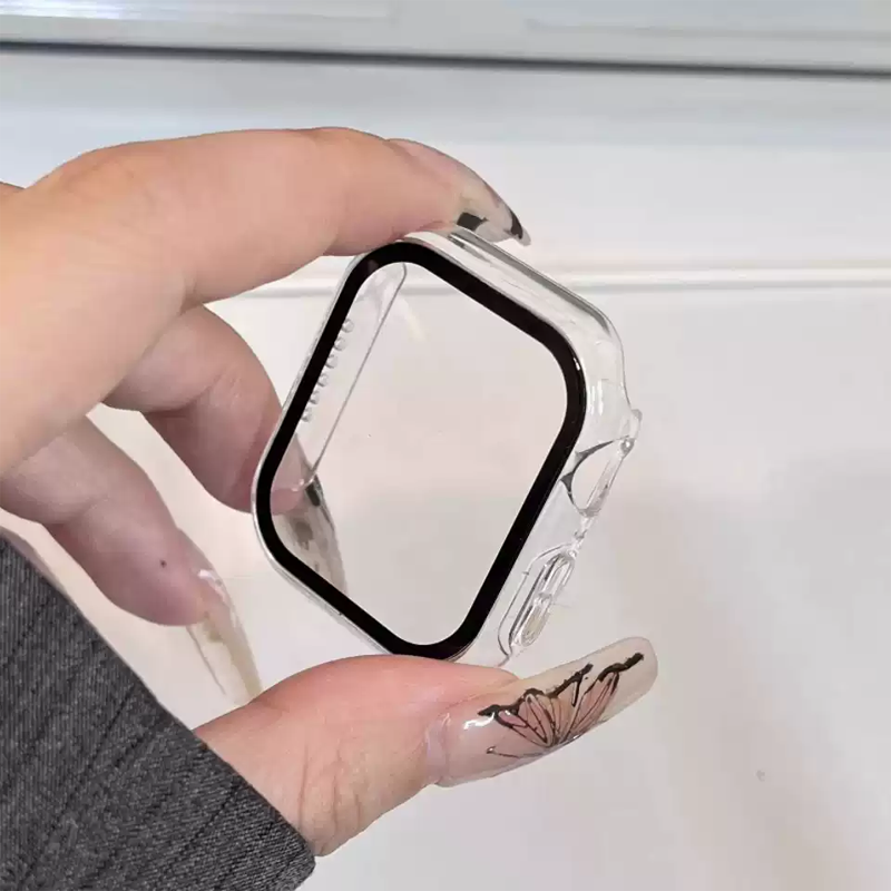 Glass+Case For Apple Watch 44m - Iwatch Smartwatch Series 7 review and price