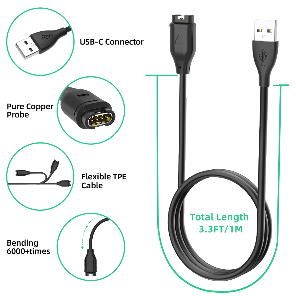 Charging cable suitable for Ga - Xwatch Smartwatch review and price