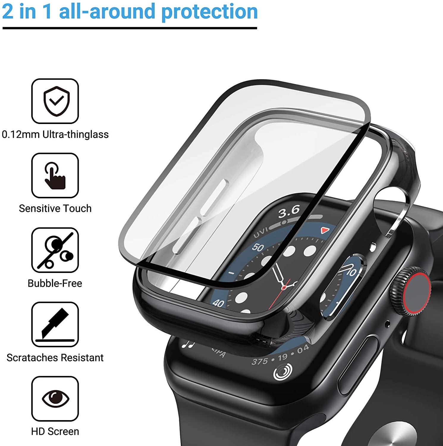 Glass+cover For Apple Watch Ca - Iwatch Smartwatch Series 7 review and price