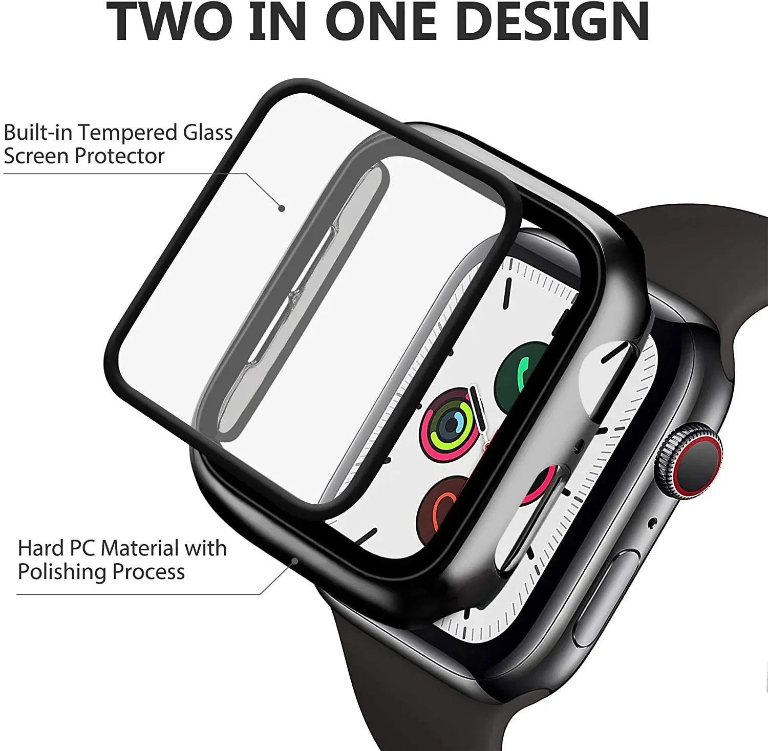 Tempered Glass+cover For Apple - Iwatch Smartwatch Series 7 review and price