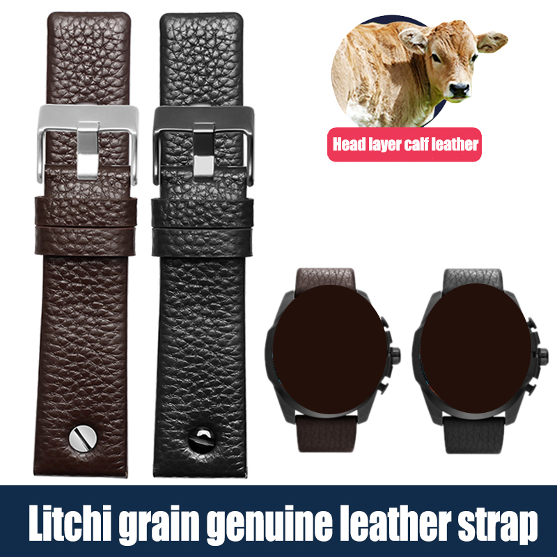 Genuine Leather Watchband 24mm - Diesel Watches Smartwatch review and price