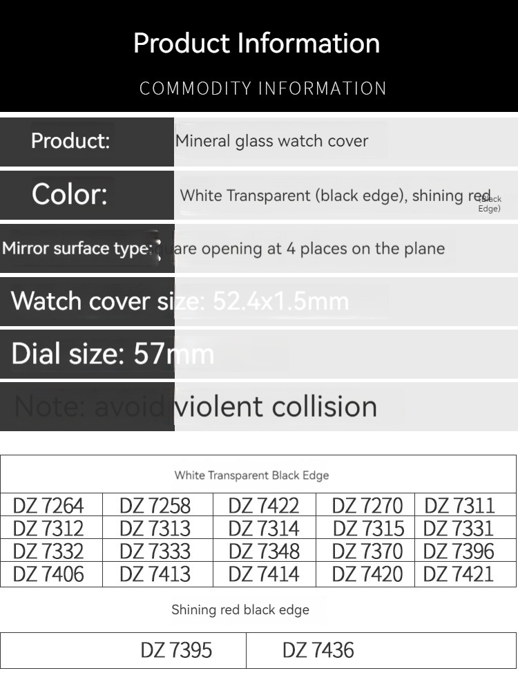 Mineral glass For Diesel DZ431 - Diesel Watches Smartwatch review and price