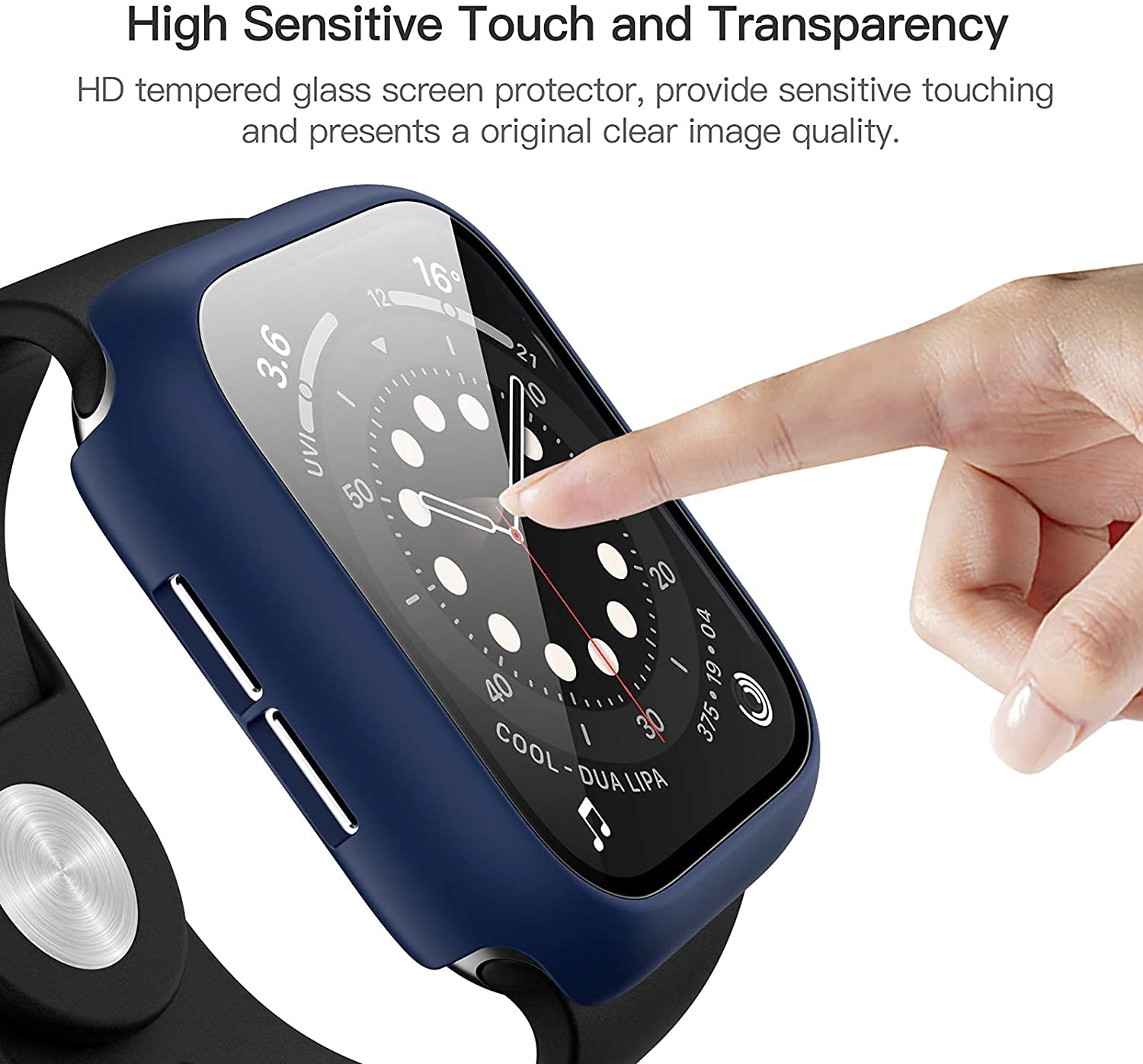 Tempered Glass+ Case For apple - Iwatch Smartwatch Series 7 review and price