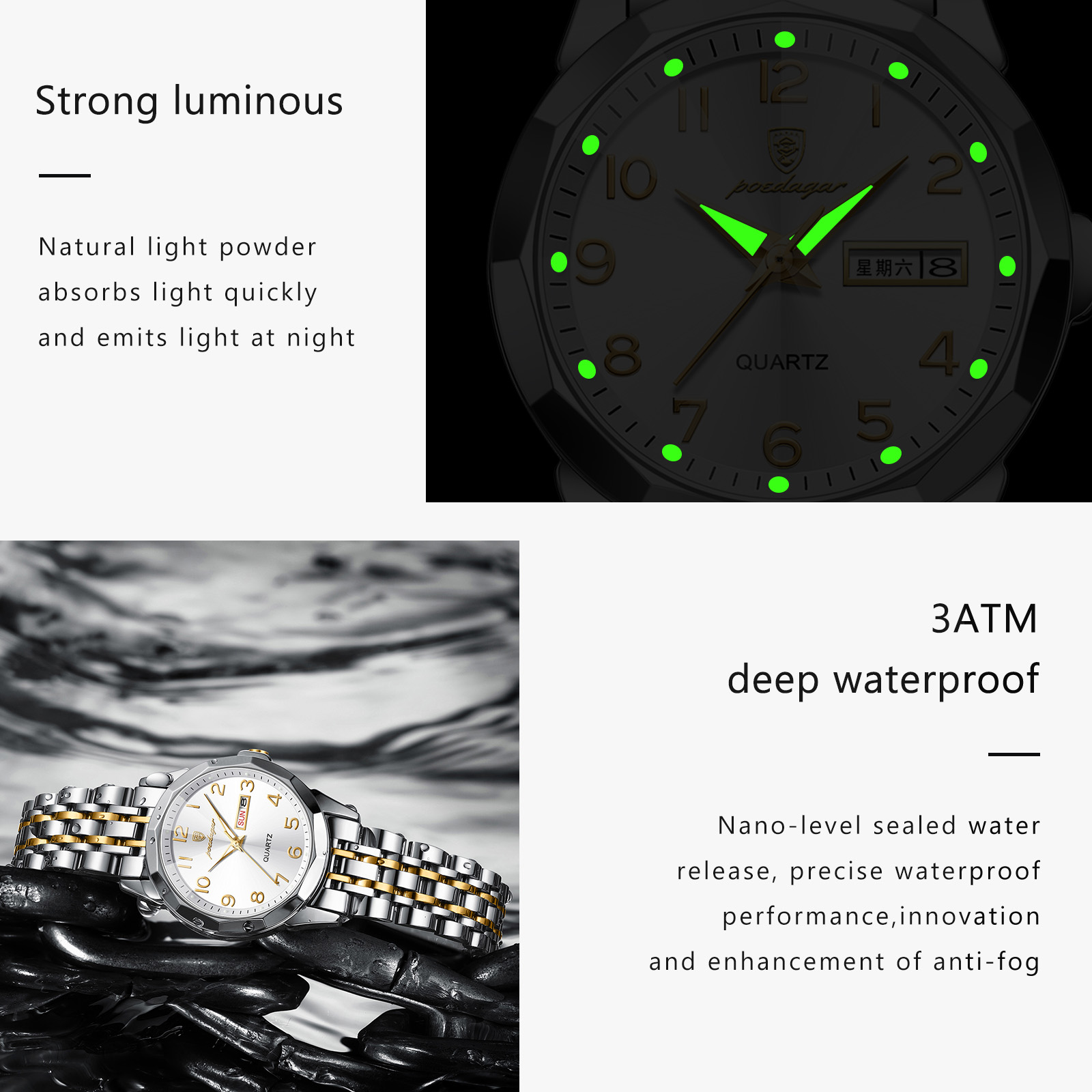 POEDAGAR Elegant Ladies Watche - Waterproof Diving Watch review and price