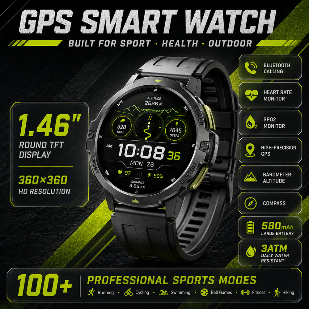 NEW Military GPS Smartwatch 3A - Smartwatch Timex Watches For Women review and price