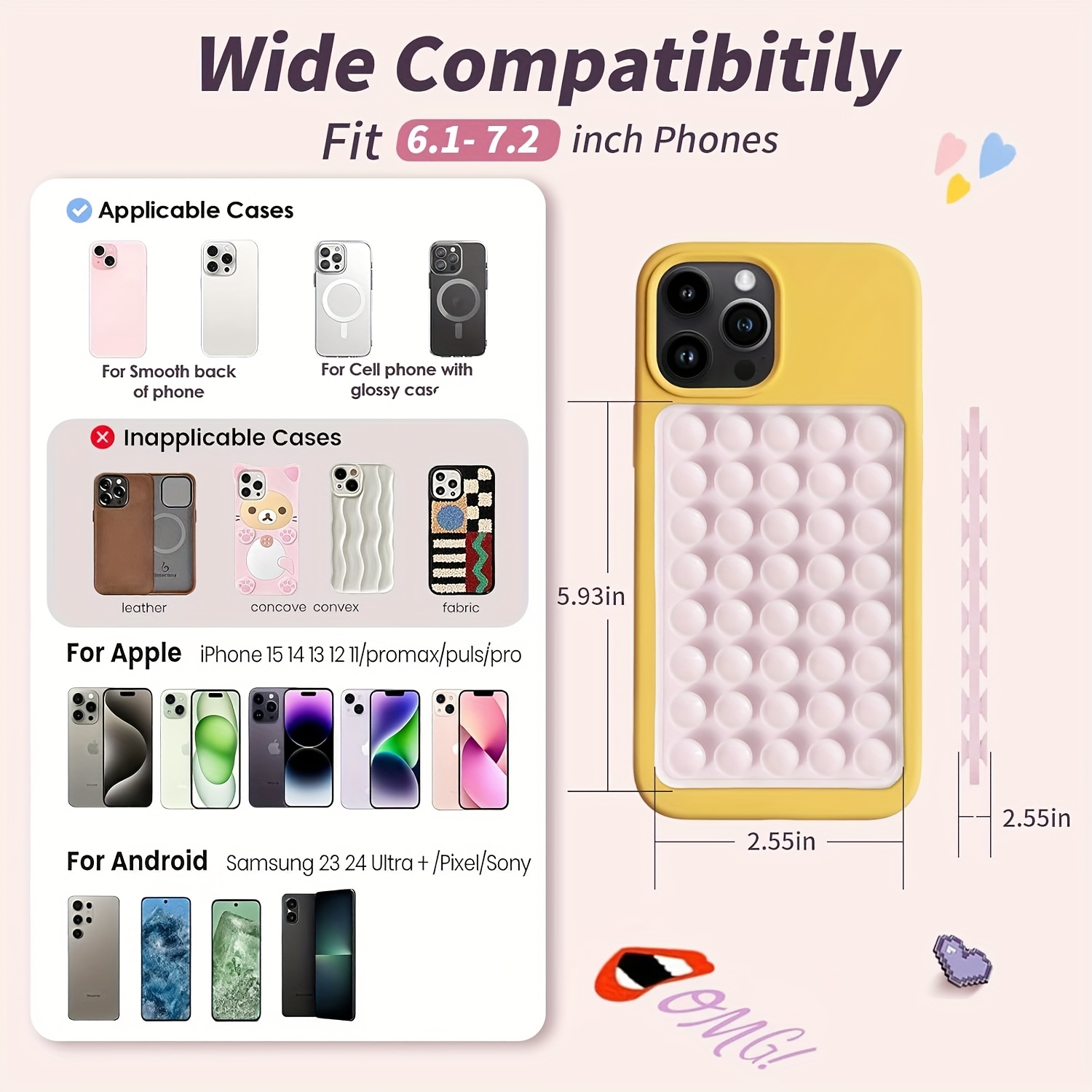 2pcs Double-Sided Silicone Suc - Watch Es review and price
