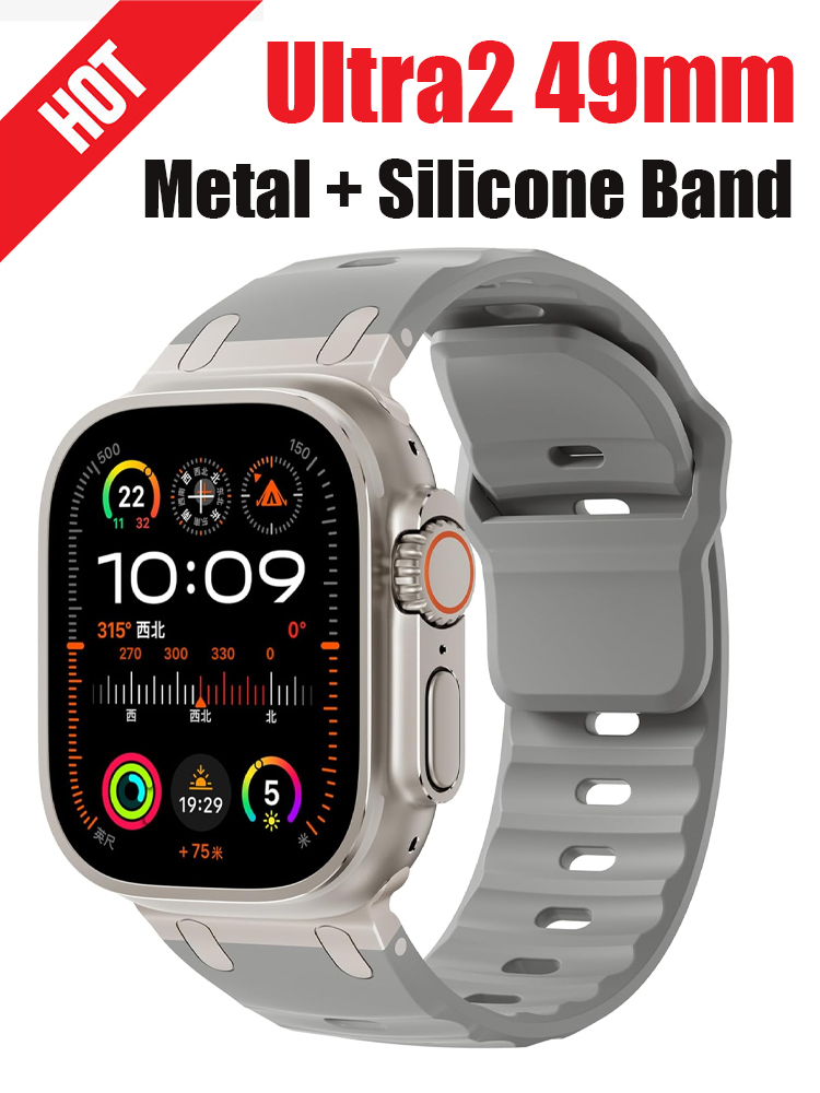Metal+Silicone Strap for Apple - Smartwatch Apple Watches For Men review and price
