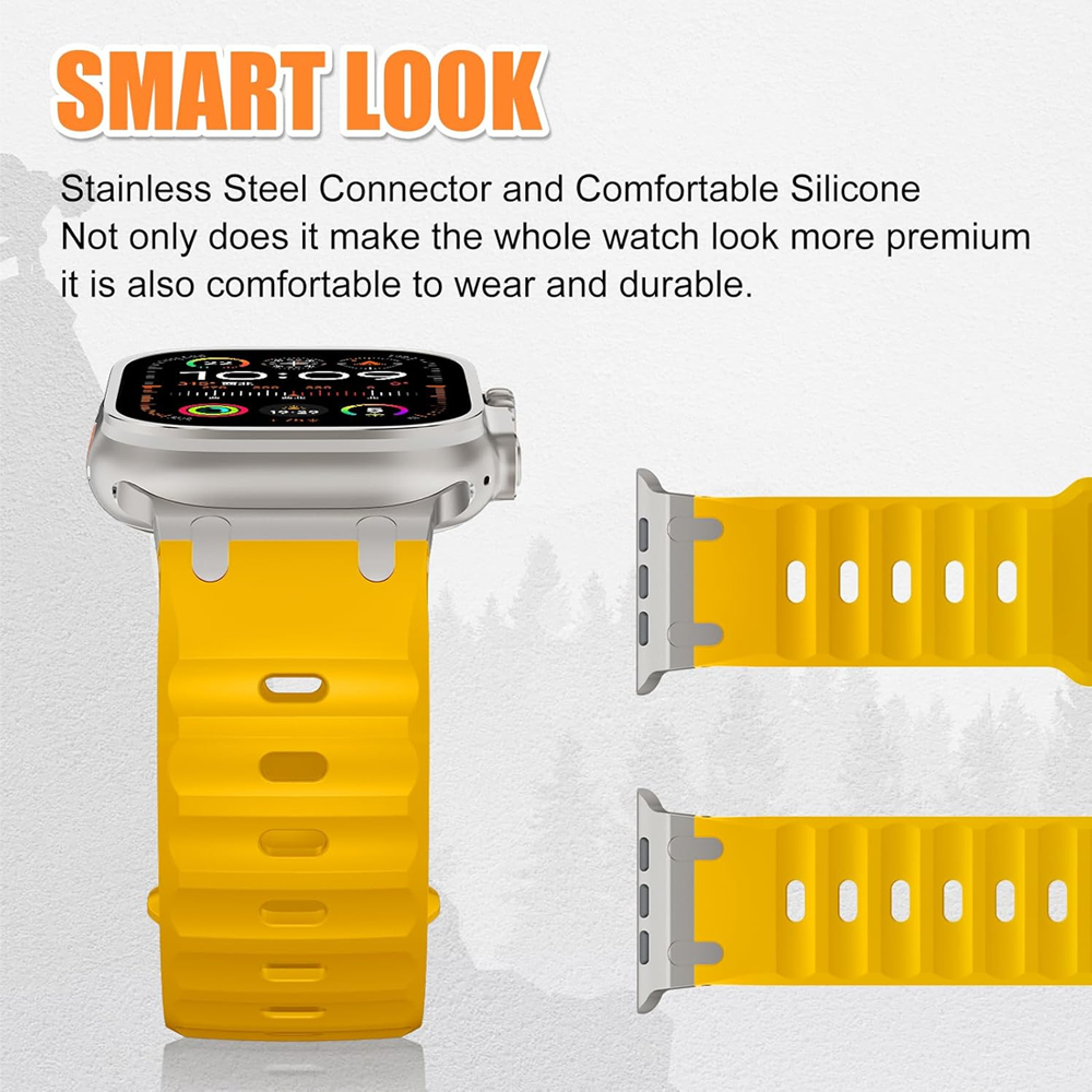 Metal+Silicone Strap for Apple - Smartwatch Apple Watches For Men review and price